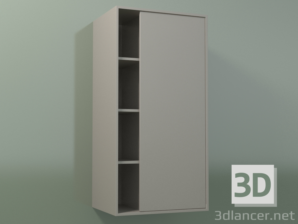 3d модель Настінна шафа з 1 правої дверцятами (8CUCСDD01, Clay C37, L 48, P 36, H 96 cm) – превью