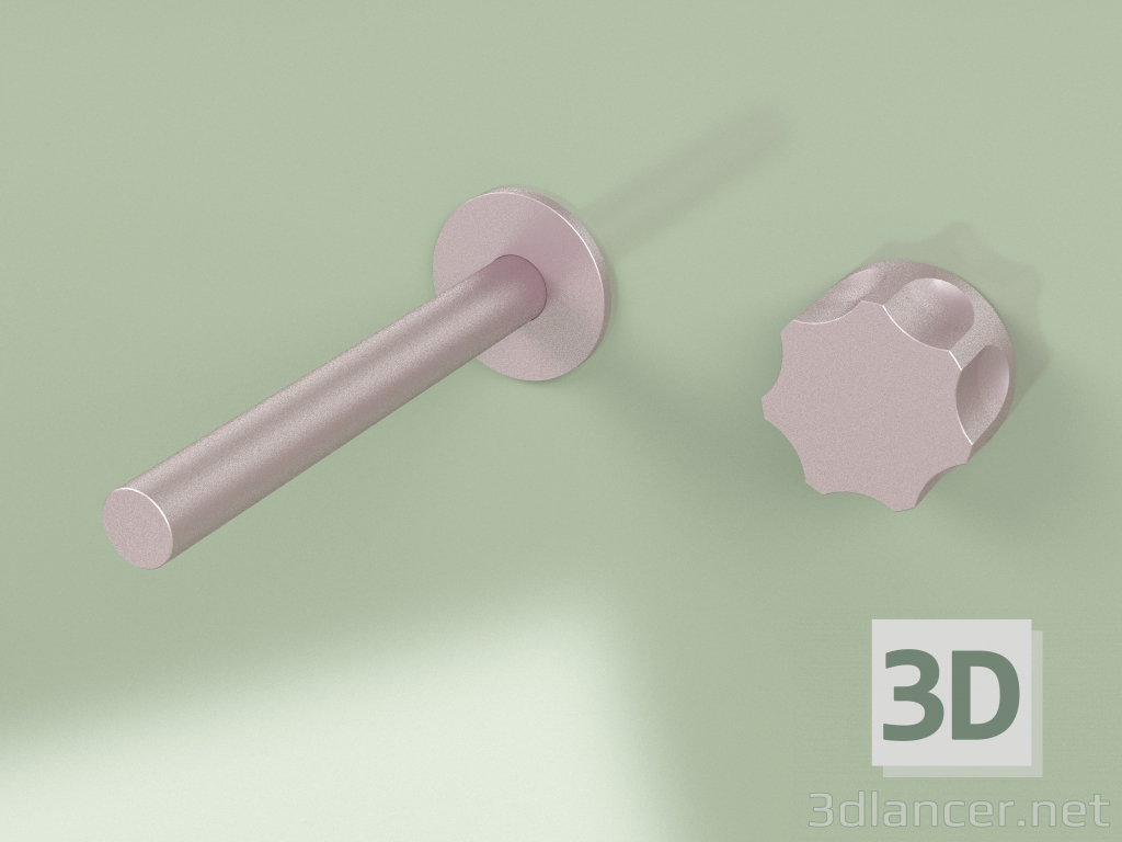 modello 3D Miscelatore idroprogressivo a parete con bocca erogazione (17 10, OR) - anteprima