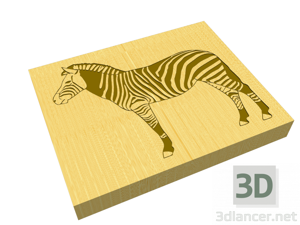 3d model Panel "Zebra" - preview 3d model Panel "Zebra" - preview