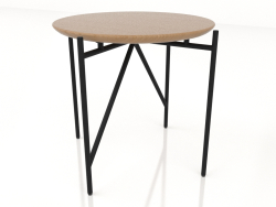 Ein niedriger Tisch d50 mit einer Tischplatte aus Holz