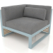 3D Modell Modulares Sofa, Abschnitt 6 links (Blaugrau) - Vorschau