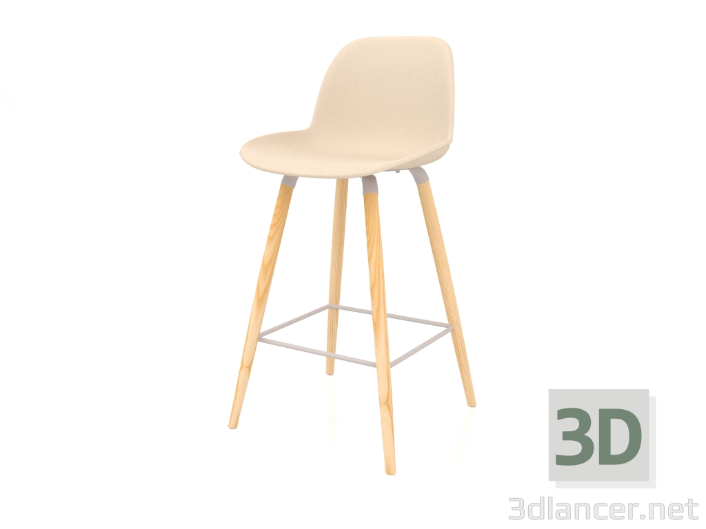 3d model Bar stool Albert Kuip 75 cm (Taupe) - preview