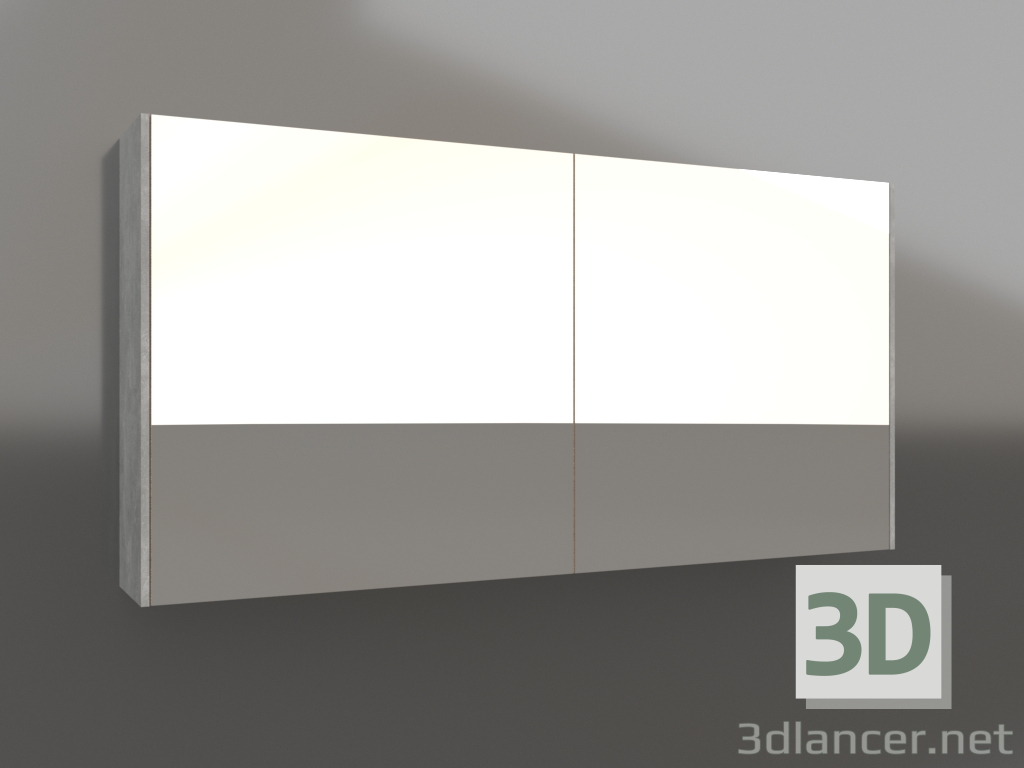 modèle 3D Armoire à miroir 120 cm (MOB0412+MOB0717BS) - preview