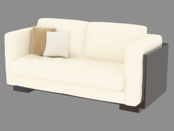 Leather sofa double