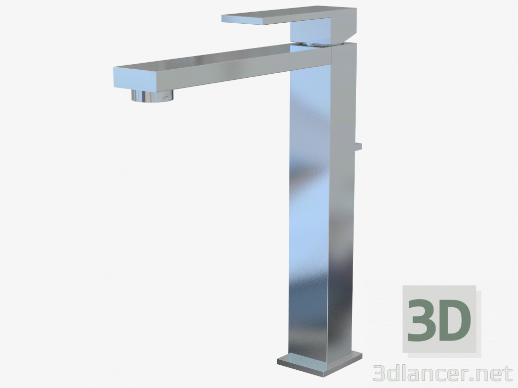 modello 3D Miscelatore per lavabo con supporto quadrato (11923) - anteprima