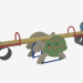 3D Modell Schaukelstuhl Ausgleichsgewicht eines Spielplatzes für Kinder Turtle (6213) - Vorschau