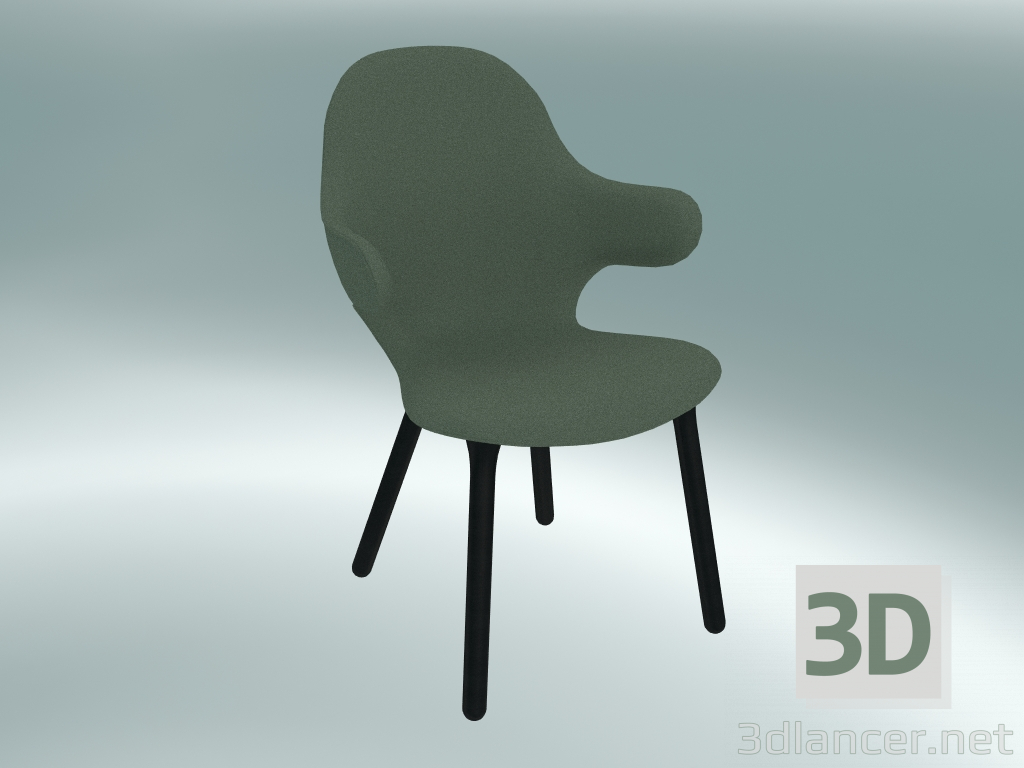 3D modeli Sandalye Yakala (JH1, 59x58 H 88cm, Siyah boyalı meşe, Divina - 944) - önizleme