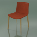 Modelo 3d Cadeira 0311 (4 pernas de madeira, com estofamento removível em couro, capa 3, carvalho natural) - preview