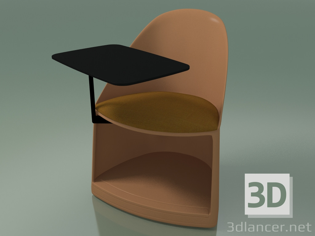 3 डी मॉडल कुर्सी 2302 (पहियों, एक तकिया और एक मेज, PA00002, पॉलीप्रोपाइलीन PC00004) के साथ - पूर्वावलोकन