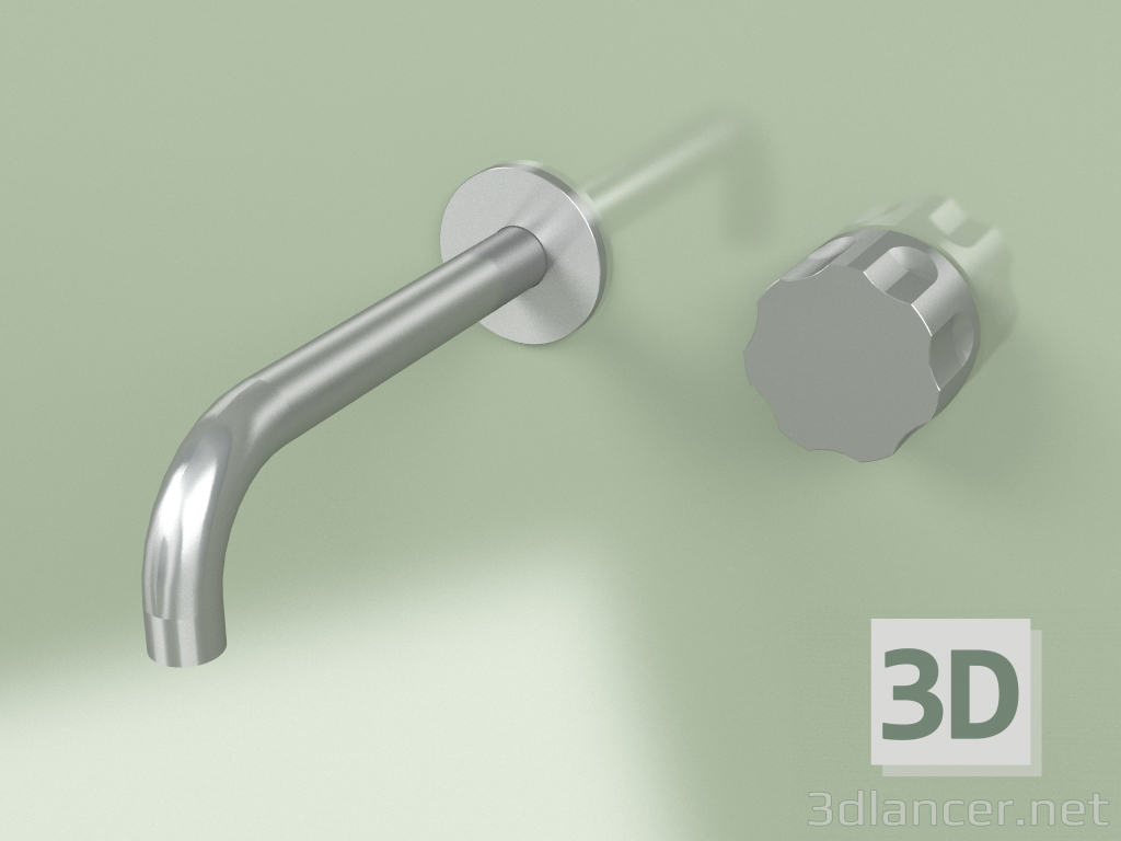 modello 3D Miscelatore idroprogressivo a parete con bocca erogazione (17 10 T, AS) - anteprima