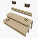 3d Sauna Bench 01 model buy - render