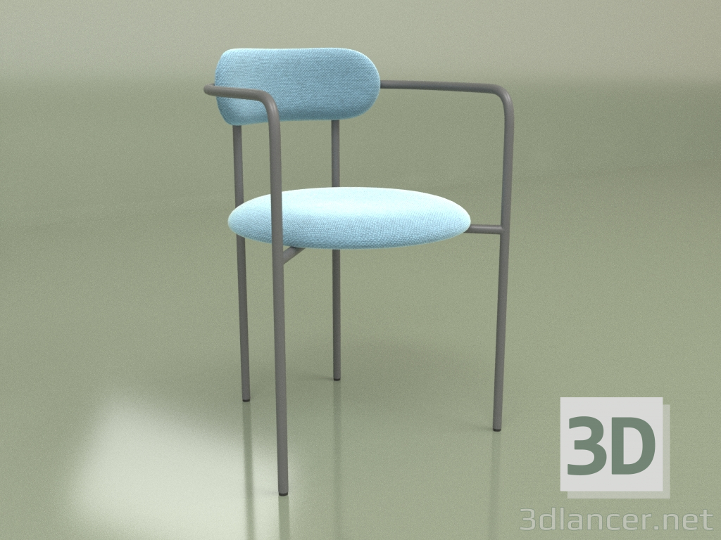 3 डी मॉडल कुर्सी छह (ग्रे) - पूर्वावलोकन