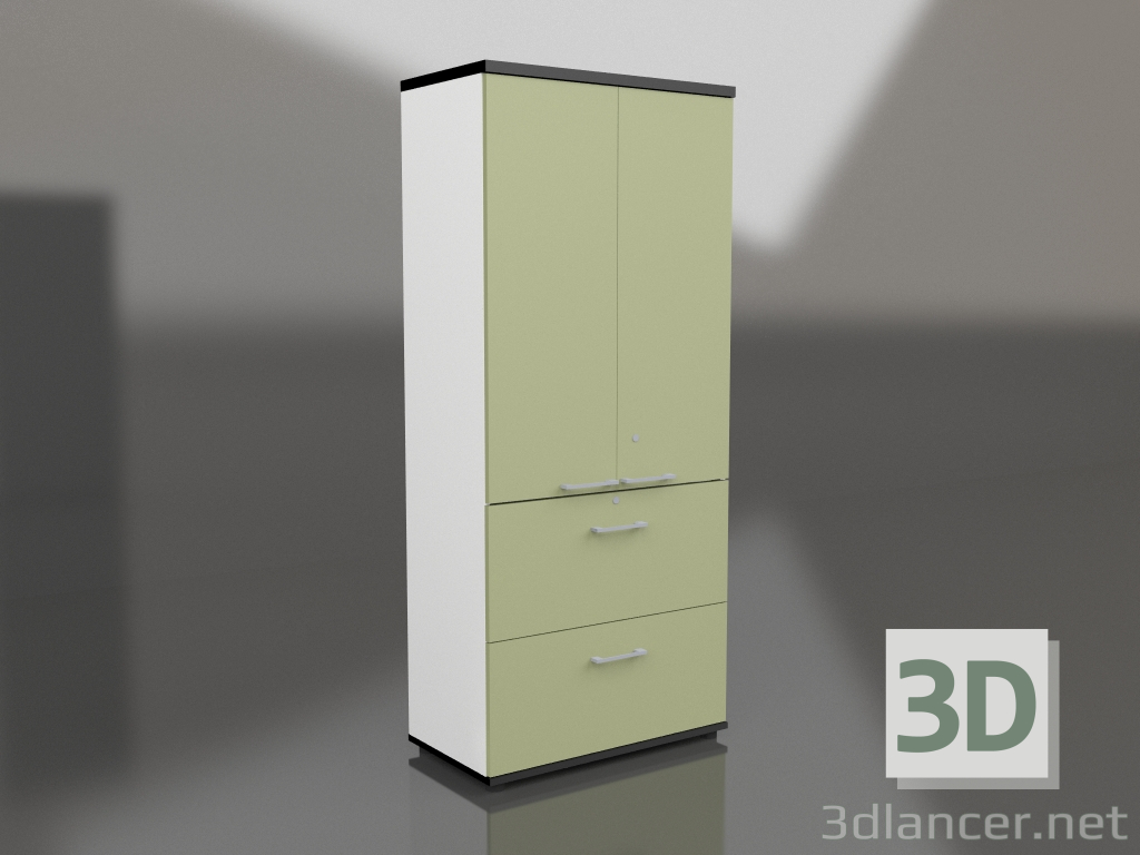 3D modeli Dosya dolabı Standart A54B4 (801x432x1833) - önizleme