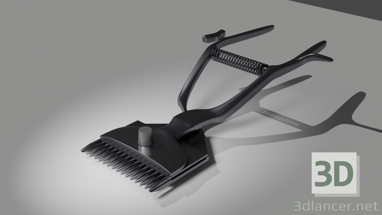 Modelo 3d presilhas para cabelo - preview