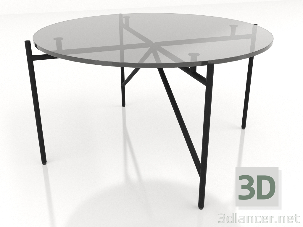 3D Modell Ein niedriger Tisch d70 mit einer Glasplatte - Vorschau