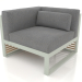 3d model Modular sofa, section 6 left (Cement gray) - preview