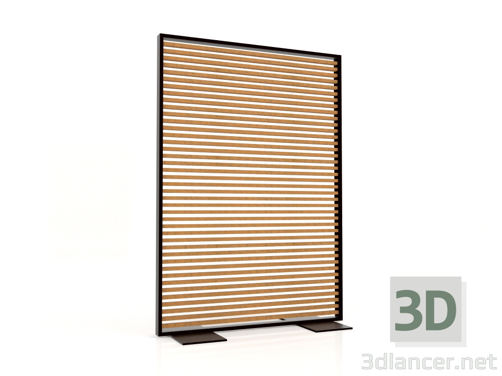 3d model Partition made of artificial wood and aluminum 120x170 (Roble golden, Black) - preview