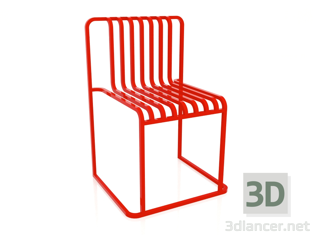 Modelo 3d Cadeira de jantar (vermelha) - preview