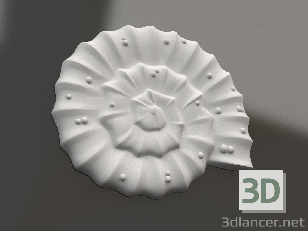 modèle 3D Élément décoratif en plâtre DE 024 (450x386x35) - preview