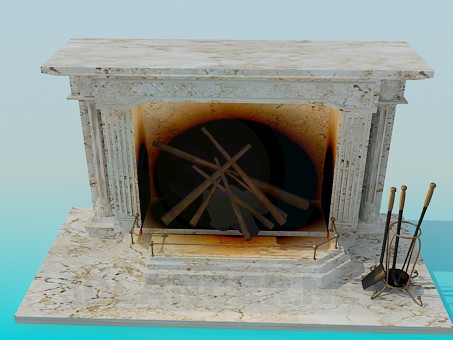 3d model Fireplace - preview 3d model Fireplace - preview