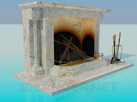 3d model Fireplace - preview 3d model Fireplace - preview