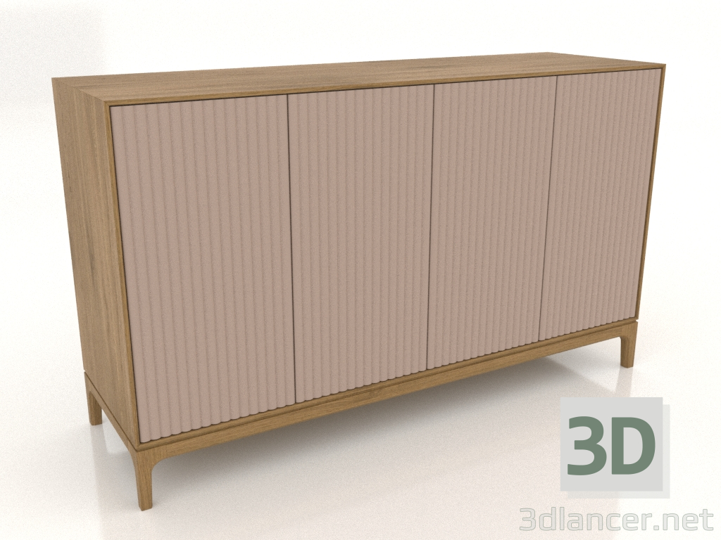 Modelo 3d Móvel de TV FARGO com fachadas fresadas 1600x500x950 mm (bege, carvalho natural, opção 4) - preview