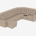 3d модель Диван-кровать угловой кожаный – превью