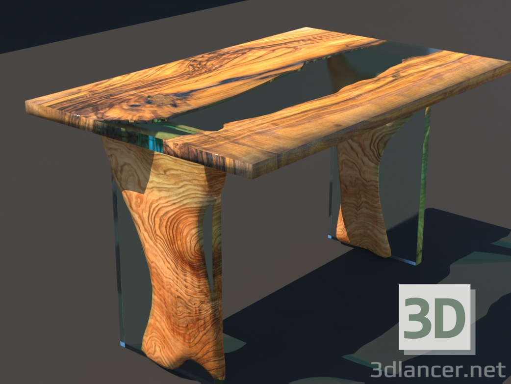 3d table (Slab) model buy - render