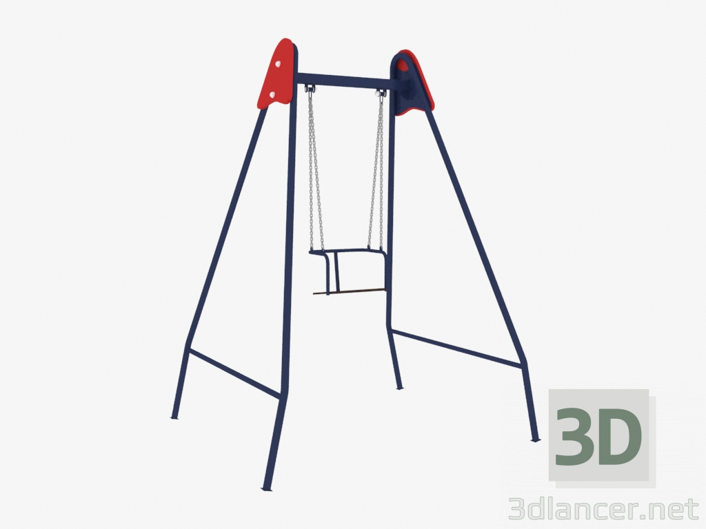 3D Modell Schaukel für Kinderspielplätze (6413) - Vorschau