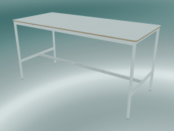 Table rectangulaire Base High 85x190x95 (Blanc, Contreplaqué, Blanc)