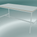 3d model Rectangular table Base High 85x190x95 (White, Plywood, White) - preview