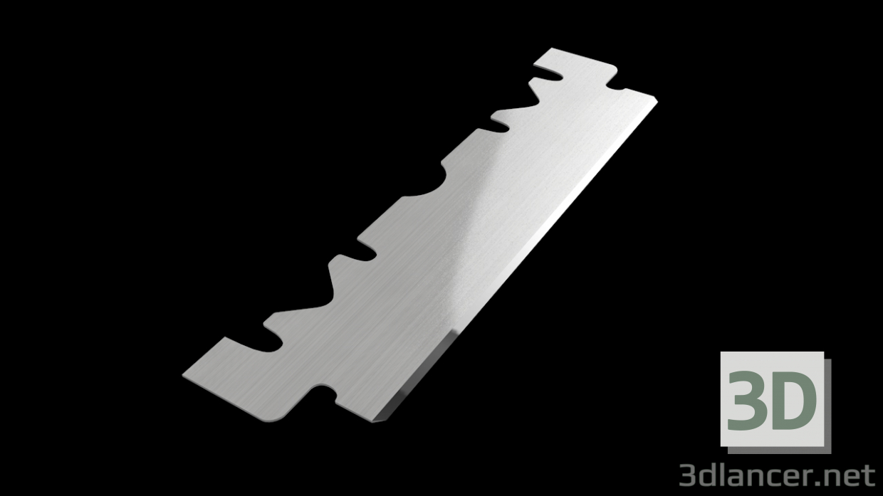 3D Tek Kenarlı Bıçak veya Jilet modeli satın - render