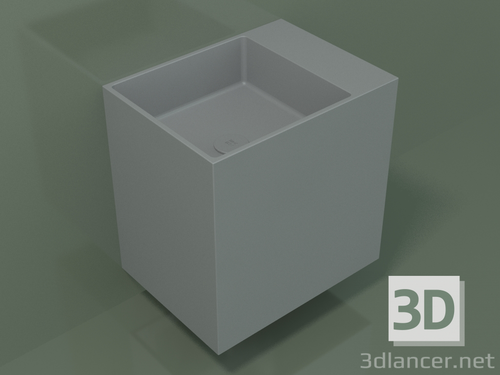 modèle 3D Lavabo suspendu (02UN23102, gris argenté C35, L 48, P 36, H 48 cm) - preview