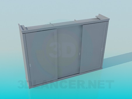 3d модель Шкаф с раздвижными дверьми – превью