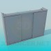 3D modeli Yana kayar kapı ile dolap - önizleme