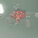 3d model Araña de techo 4976-11 (cromo-rojo) - vista previa