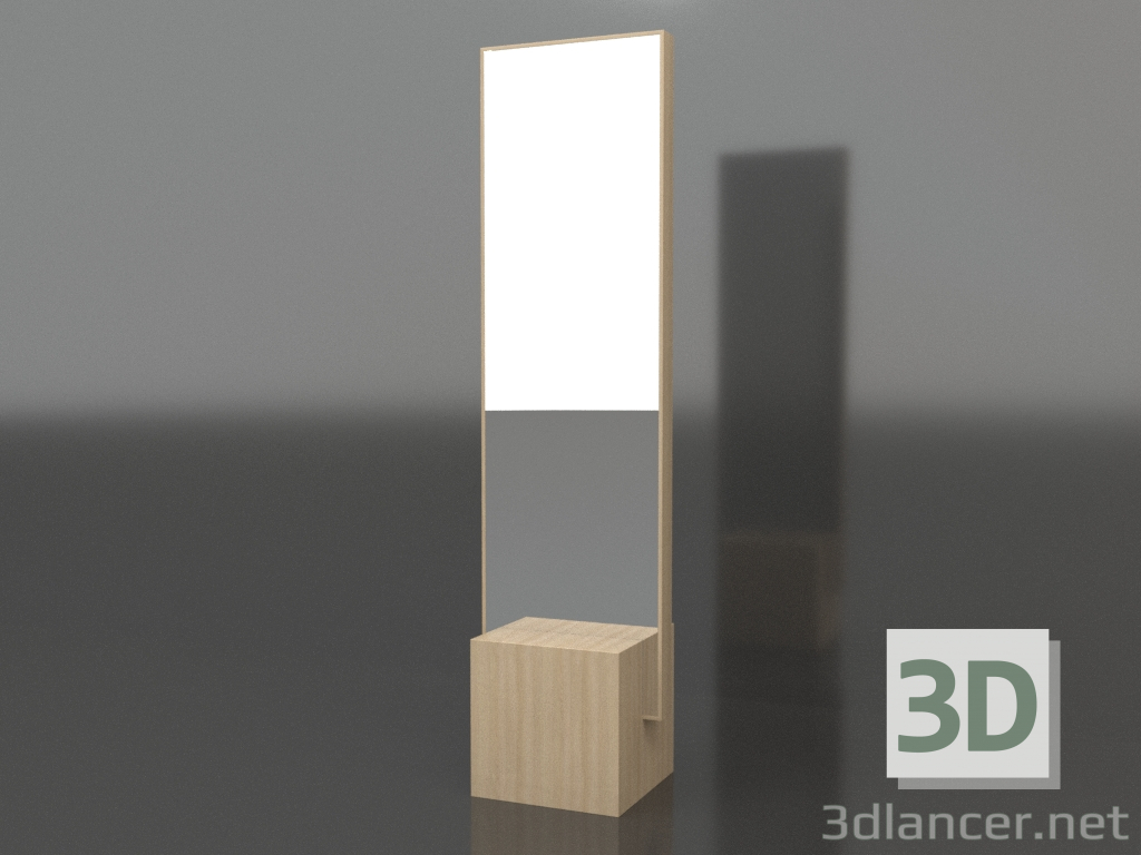 3 डी मॉडल तल दर्पण ZL 03 (500x400x1900, लकड़ी सफेद) - पूर्वावलोकन