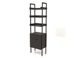 Rack ST 03 (with cabinet) (550x400x1900, wood brown dark)