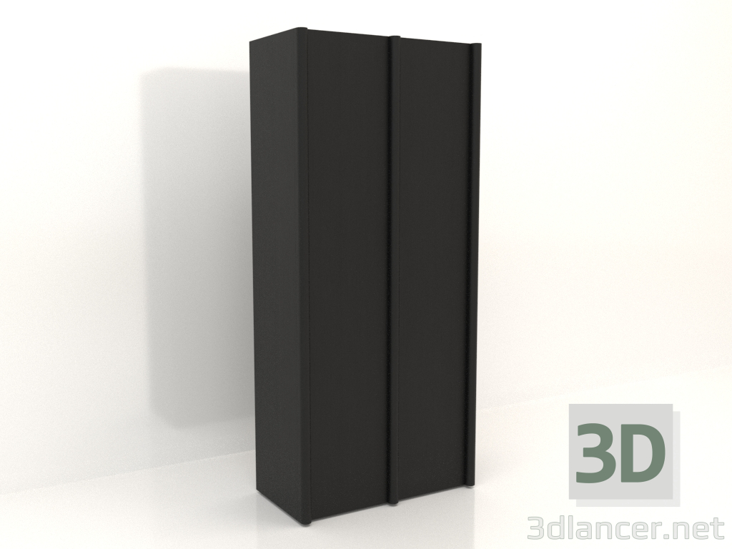 3d model Wardrobe MW 05 wood (1260x667x2818, wood black) - preview