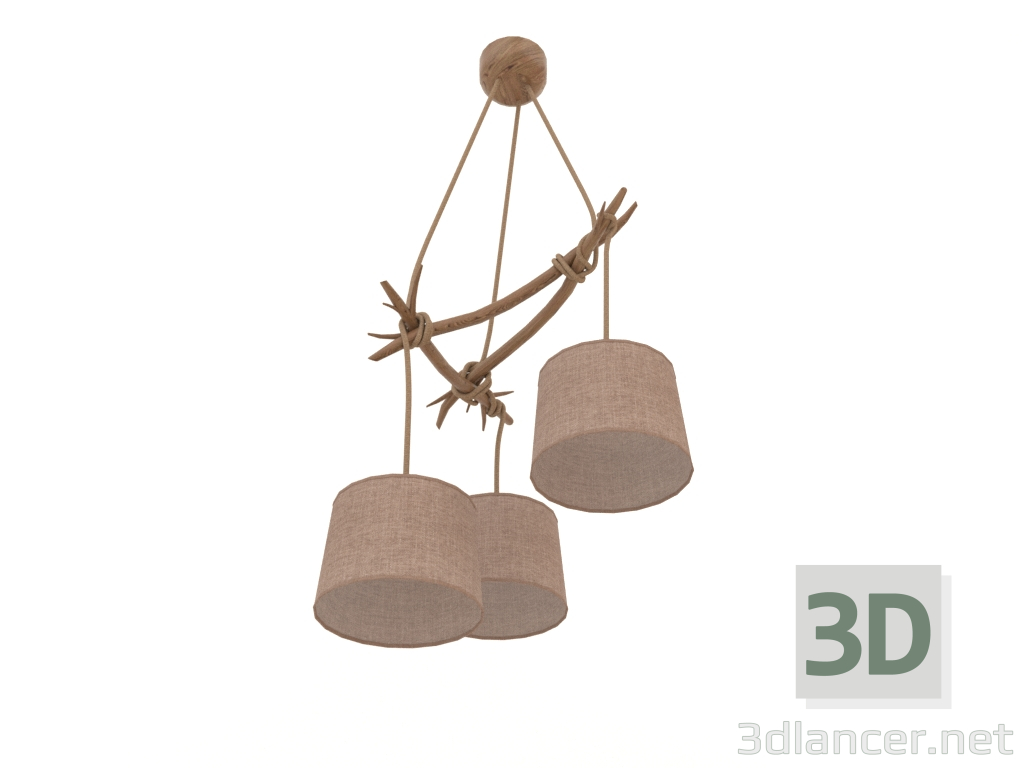 3d model Hanging chandelier (6176) - preview