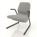 3d model Armchair on cantilever legs D25 mm with armrests - preview