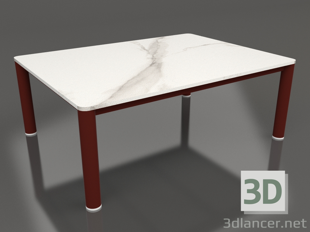 modello 3D Tavolino 70×94 (Rosso vino, DEKTON Aura) - anteprima