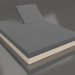 3d model Bed with back 140 (Sand) - preview