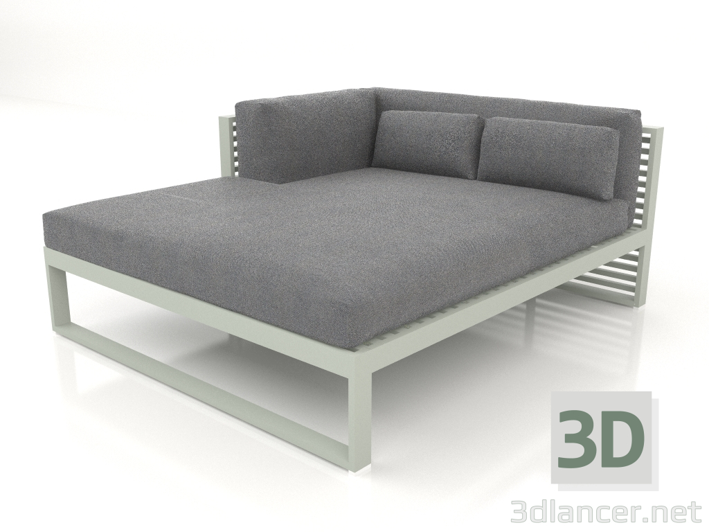 modello 3D Divano componibile XL, sezione 2 sinistra (Grigio cemento) - anteprima