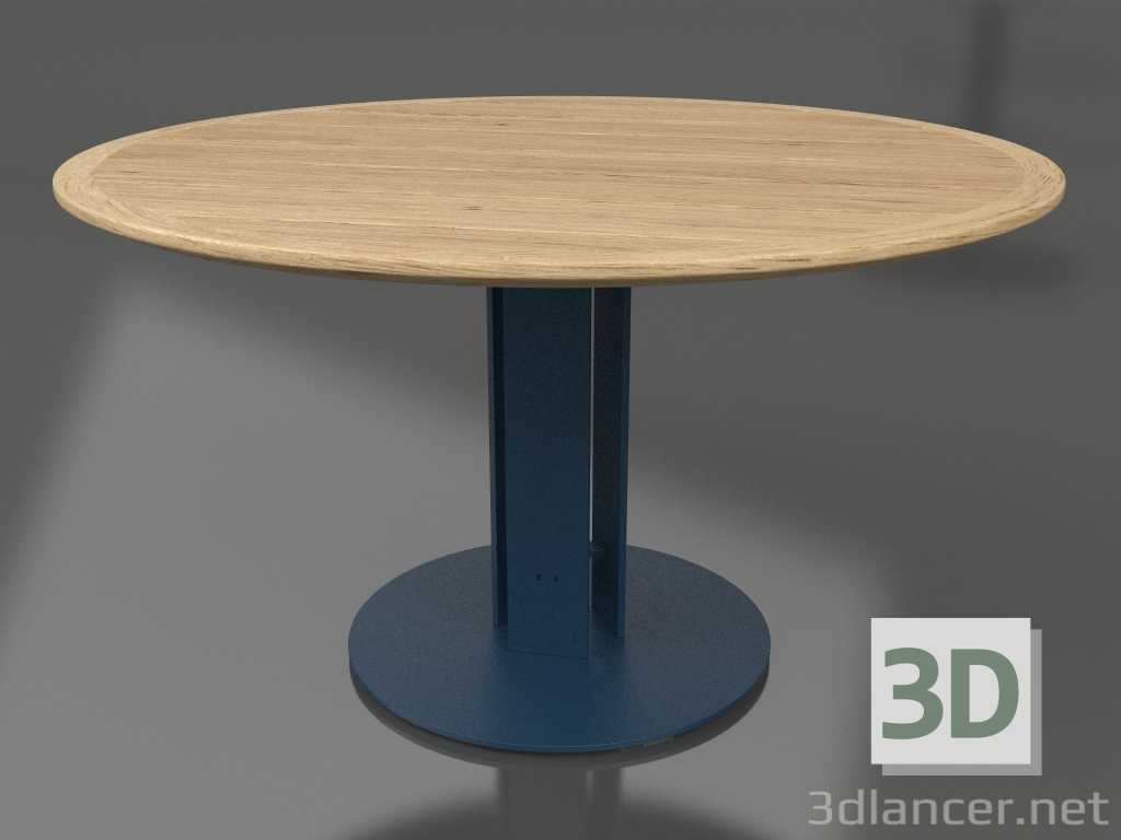 Modelo 3d Mesa de jantar Ø130 (azul cinza, madeira Iroko) - preview