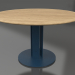 3D modeli Yemek masası Ø130 (Gri mavi, İroko ahşap) - önizleme