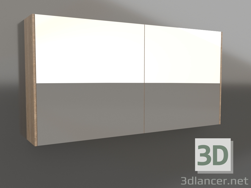 modello 3D Armadietto a specchio 120 cm (MOB0412+MOB0717DB) - anteprima