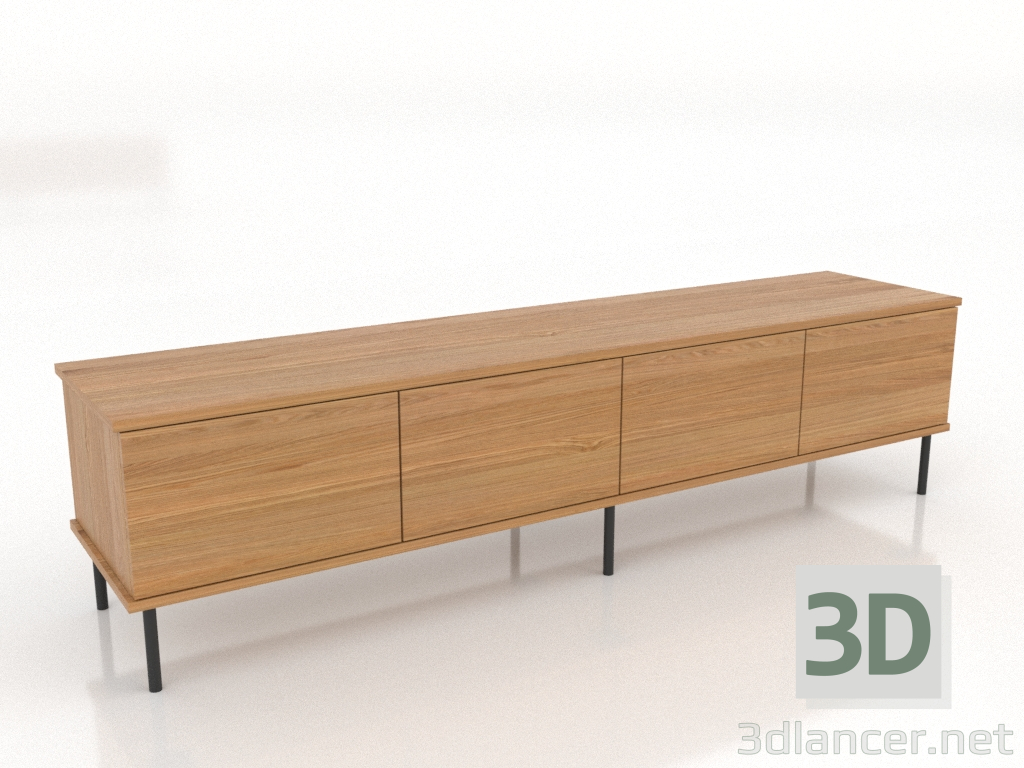 modèle 3D Meuble TV 1800 mm (chêne naturel) - preview modèle 3D Meuble TV 1800 mm (chêne naturel) - preview