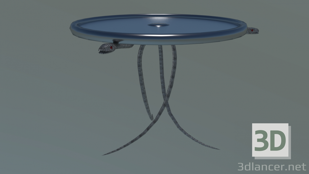 3d 1ex0 Snake Table Low Poly model buy - render
