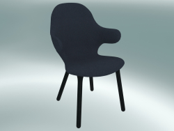 Sandalye Yakala (JH1, 59x58 H 88cm, Siyah boyalı meşe, Divina - 793)